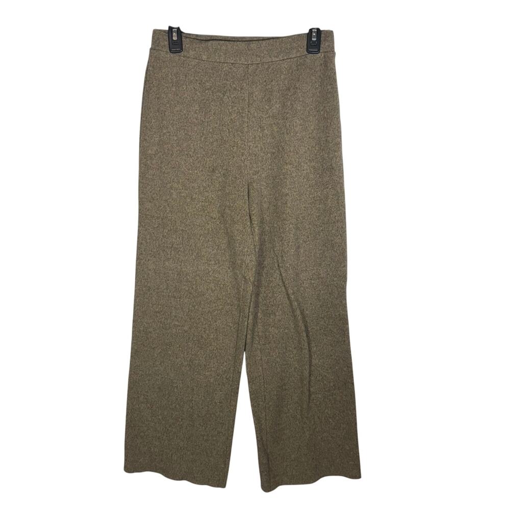 Zara Knit Wide Leg Sweater Pants Brown/ Pull On Soft Marled Women's M